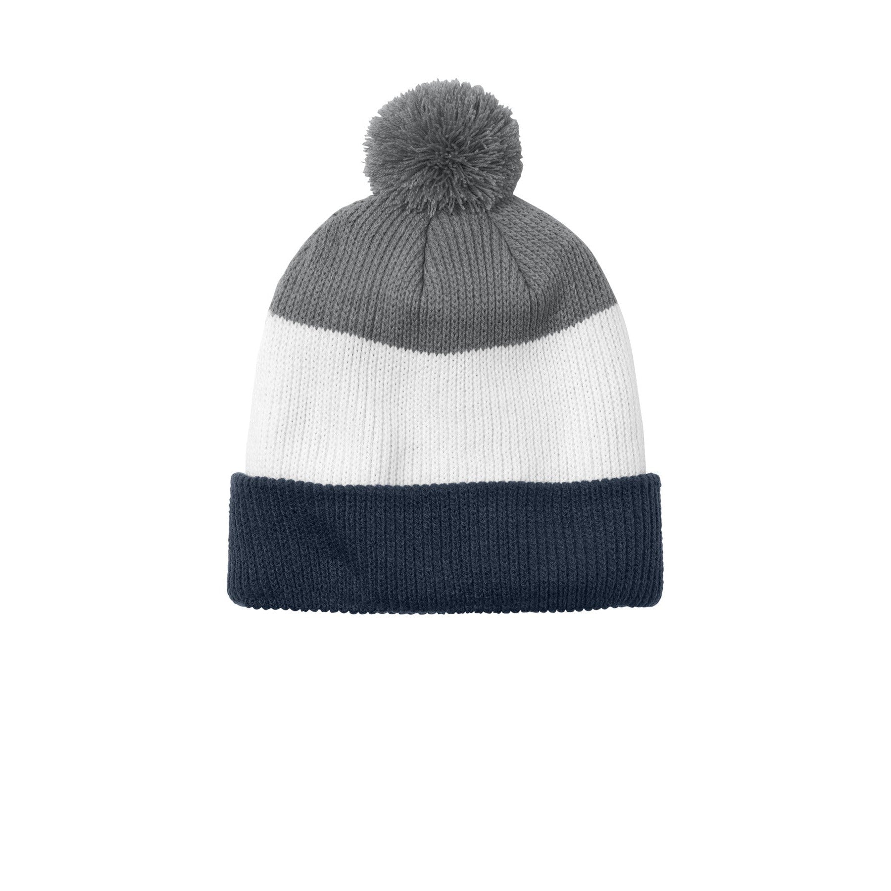 Port Authority-Port Authority® Cozy Striped Pom Beanie C979-MedTech-4
